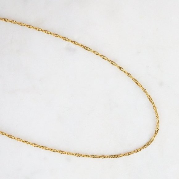 Gold Chain Waterproof Necklace Everyday Necklace Gold Chain Sparkle Chain Pretty - Picture 7 of 12